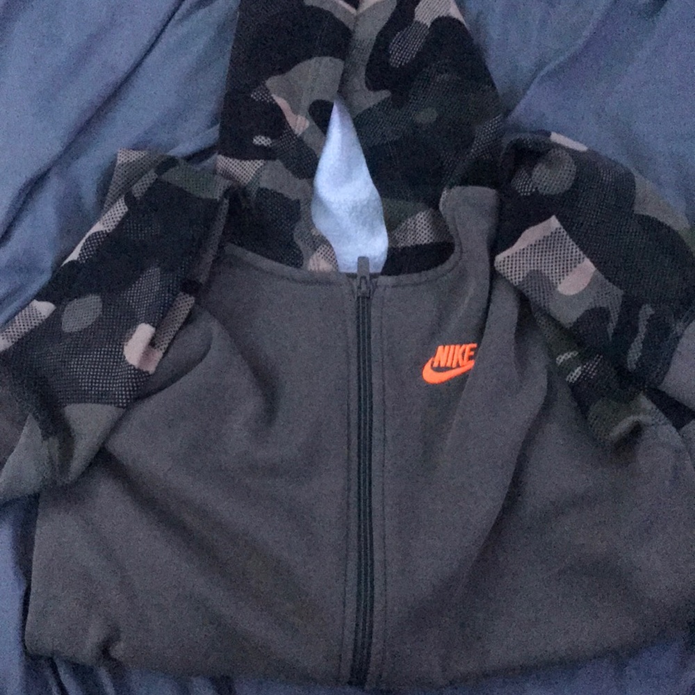 Camo Nike Zip up Sweatshirt